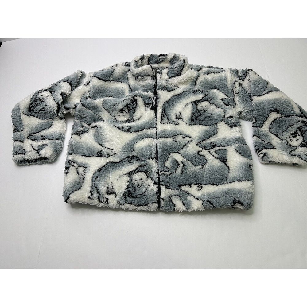 Black Mountain Outdoor Faux Sherpa Sweatshirt Girls 8 Full Zip Polar Bears